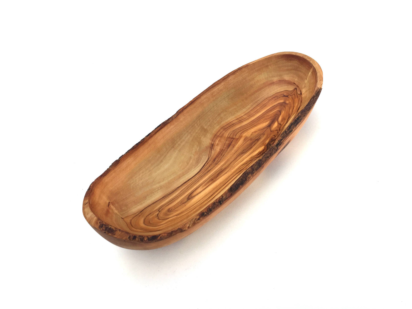 Rustic Olive Wood Baguette Bowl