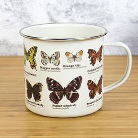 Butterflies Enamel Mug