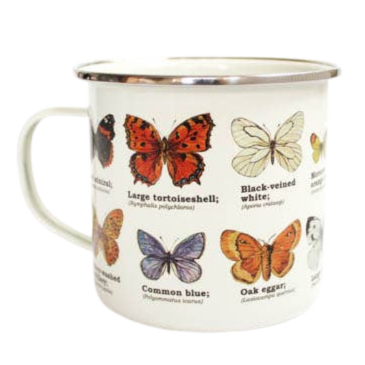 Butterflies Enamel Mug