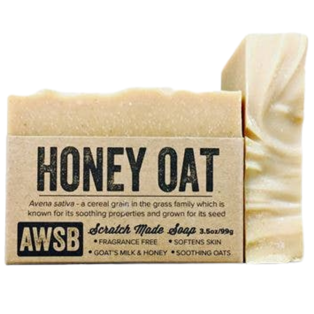 AWSB Bar Soap - Honey Oat, Fragrance Free