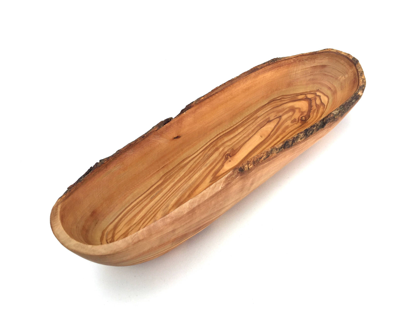 Rustic Olive Wood Baguette Bowl