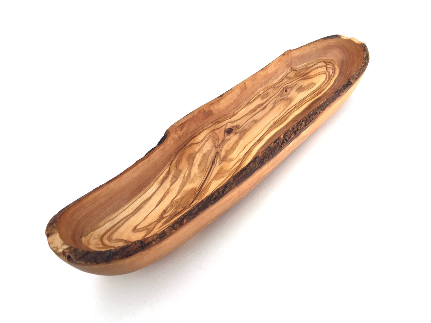 Rustic Olive Wood Baguette Bowl