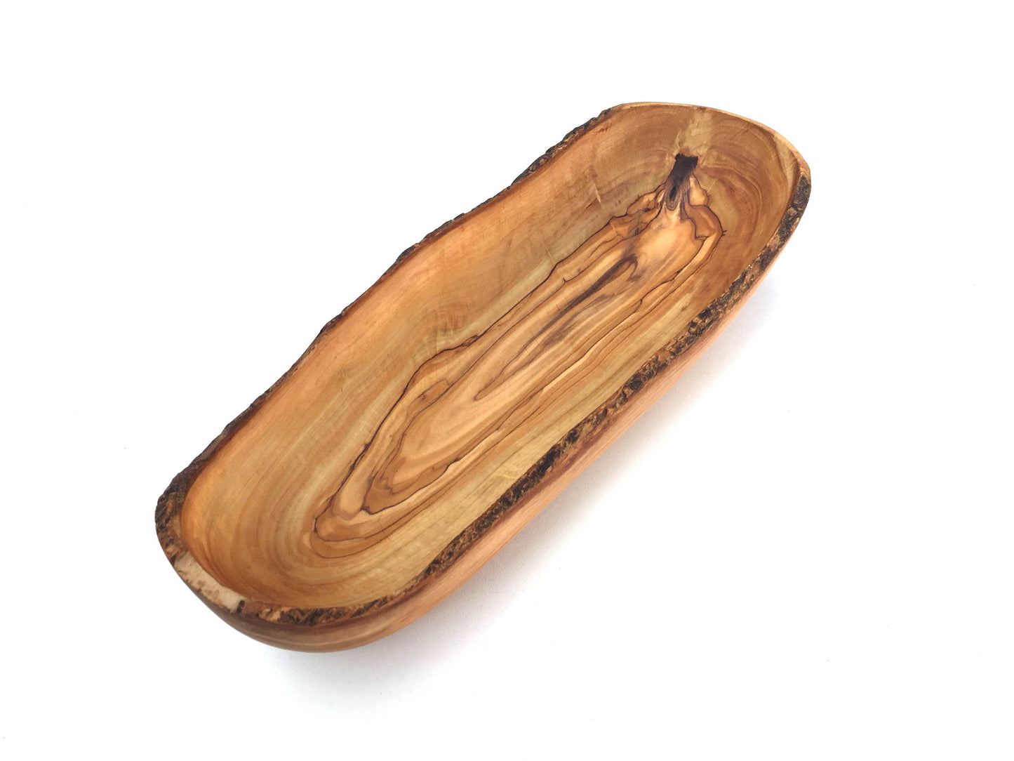 Rustic Olive Wood Baguette Bowl
