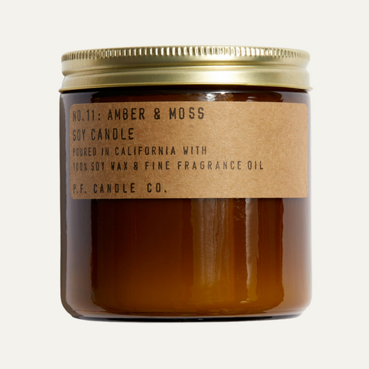 Amber & Moss Large Soy Candle
