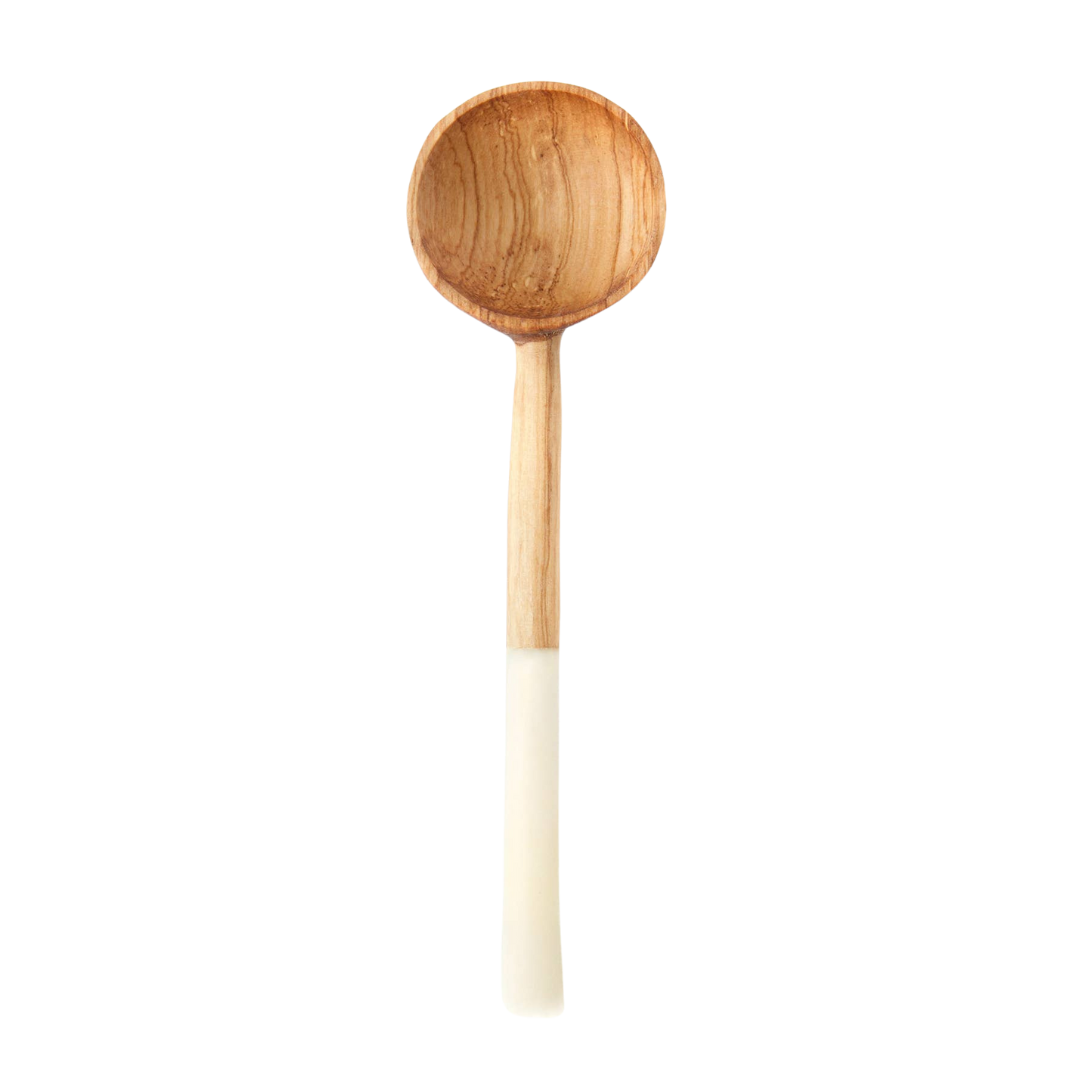 Olive wood Scoop with Bone Handle