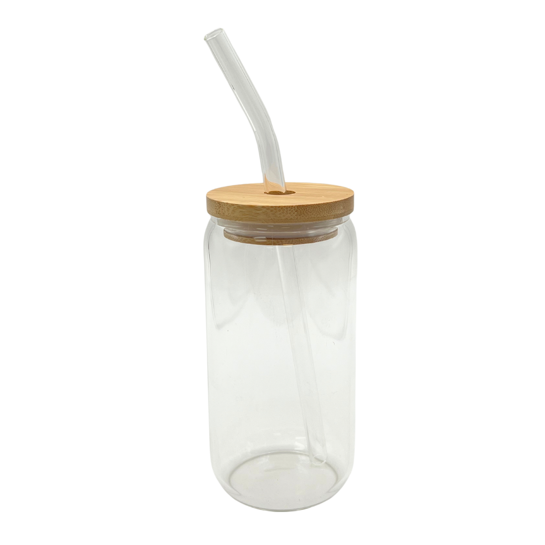 Reusable Glass Tumbler and Straw