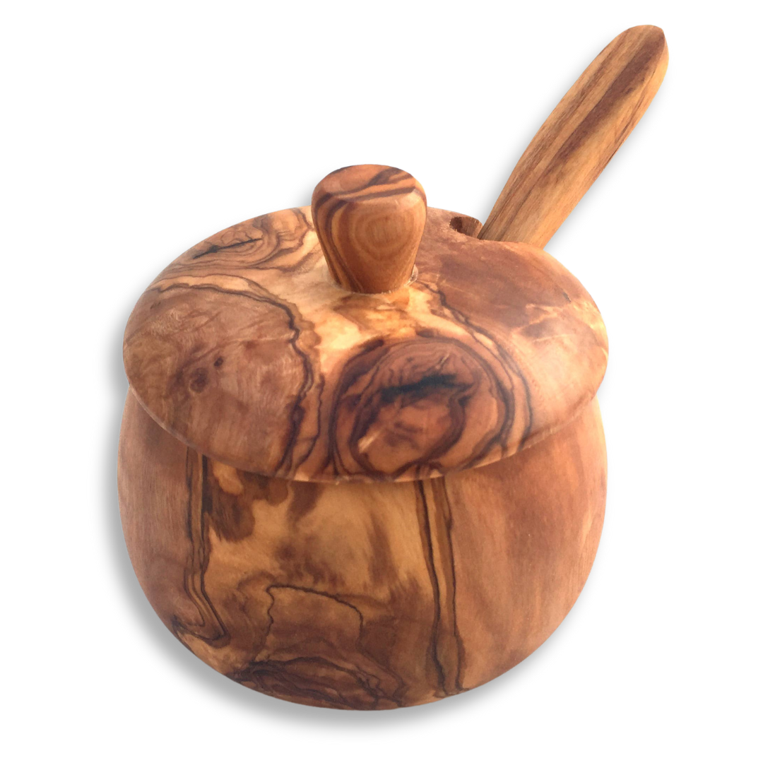 Olive Wood Tin with Spoon